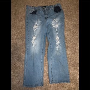 Holey Skinny jeans light wash
